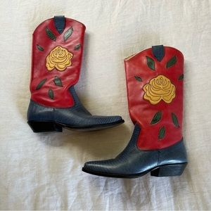 nine west rose cowboy boots size 8.5